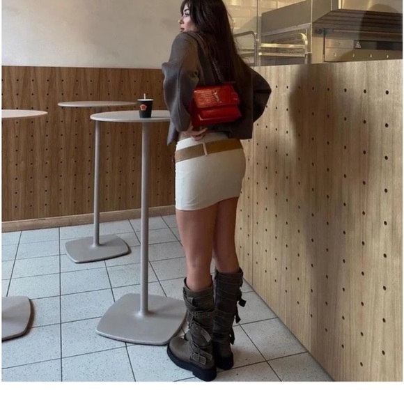 NWT Blogger Favorite Zara double belted fitted dress - Picture 5 of 6